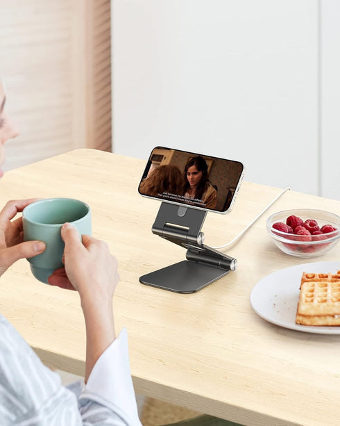 OMOTON Stand for MagSafe Charger, Foldable Phone Stand Holder for MagSafe Accessories? Compatible with iPhone 16/15/14/13/12 Pro Max/Pro, [Charger...