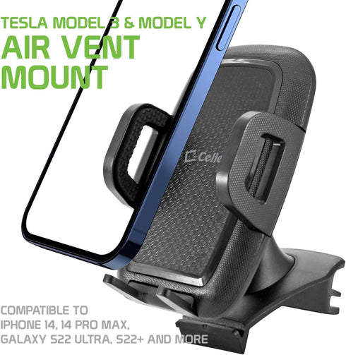 Cellet Tesla Model Y & Model 3 Air Vent Phone Mount, Phone Holder Compatible for Tesla Model 3 & Tesla Y (Vent Mount Full Size)...