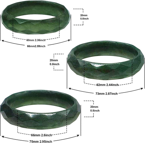 Funshowcase Assorted Size Faceted Geometric Bangle Bracelet Jewelry Silicone Mold, for Polymer Clay, Crafting, Resin Epoxy Wide and Slim, 6-Piece ...