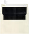 LUXPaper A4 Foil Lined Invitation Envelopes | Peel & Press | 4 1/4" x 6 1/4" | Natural w/Black LUX Lining | 70lb. Text | 50 Qty...