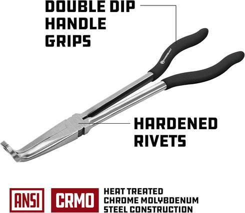 Powerbuilt - 11" Hose Jaw Long Reach Pliers (Crmo), Hand Tools, Pliers (Pro Tech), Pliers - Long Reach (645041)...