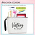 Canvas Makeup Bag for Women, Victory in Jesus Cosmetic Bag Makeup Toiletry Organizer Cute Makeup Pouch Travel Essential Zipper Bag, Pencil Bag Rel...