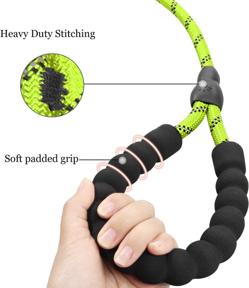TagME Slip Leads for Dogs, 6 FT Heavy Duty Dog Leash with Padded Handle, Strong Rope No Pull Pet Training Leash for Large Dogs,Green...