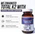 Total K2® | Vitamin K2 as MK7 & MK4 | Plus K1 & Vitamin D3 Cofactor - 620 mcg K2 per Serving - All-Trans MK7 from MenaQ7® - Full-Spectrum Vitamin ...