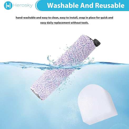 2 Brush and Filter kit for Shark WD101 HydroVac XL 3-in-1 Vacuum, Fit for Shark AW302 WD201 WD100 WD200 WD101 HydroVac Vacuum, Replace part WDFF1 ...