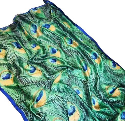 X&F Women's Fashion Peacock Feather Prints Long Scarf Summer Wrap Shawls...