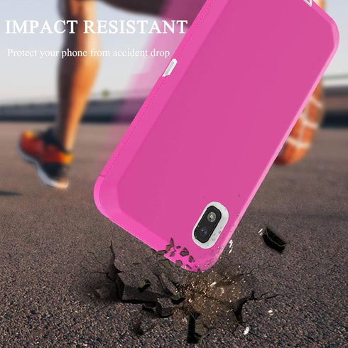 for Samsung Galaxy A10e Case, Heavy Duty Shockproof Drop Protection Armor Rugged Hard Plastic + Shock Absorption Silicone Rubber Dual Layer Hybrid...