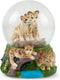 Elanze Designs Endangered Clouded Leopard 100MM Sturdy Glitter Water Wind Up Musical Snow Globe Tabletop Dresser Figurine Decoration Plays Tune We...
