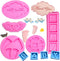 Baby Shower Fondant Molds (5 Pack), Cute Silicone Chocolate, Feet Molds, Clothes Decorate Mould for Baby Baptism Theme Party, Cake Baking, Cupcake...