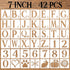 7 Inch Letter Stencils Numbers Craft Stencils, 42 Pcs Reusable Plastic Alphabet Drawing Templates for Painting on Wood, Wall, Fabric, Rock, Signag...