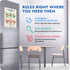 Office Refrigerator Etiquette Guide - Magnetic Signs for Refrigerator to Promote Respectful Behavior - Cute Office Supplies & Office Accessories -...