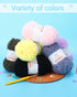 Chenille Yarn for Crocheting Knitting - Chunky Yarn for Crocheting Blanket, Bulky Thick Fluffy Yarn for Hand Knitting, Long-Hair Soft Chenille Yar...