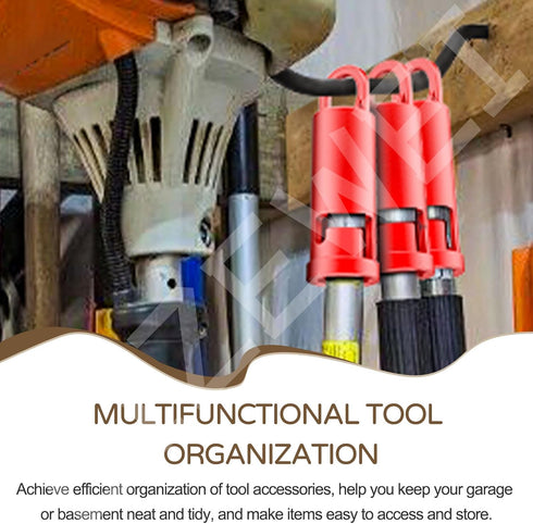 4Pack Garage Storage Hooks Attachment Compatible with Milwaukee M18 Fuel Quik-Lok, for garages, basements, backyards, cars, houses, storage rooms,...