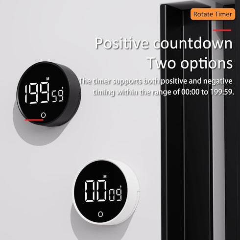 199 Minute Digital Kitchen Timer,Magnetic Visual Timer Large LED Display Positive Countdown Timer Adjustable Volume for Classroom Cooking, Fitness...