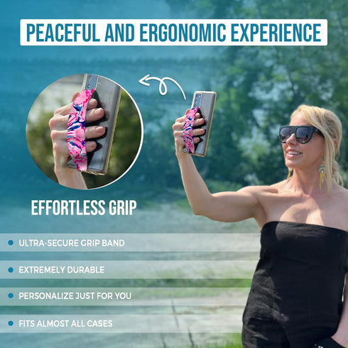 Universal Phone Grip Strap |Pack of 2| Reversible Phone Hand Strap for Phone Cases as Phone Loop Holder| Secure Handling by Comfortable Phone Stra...
