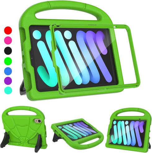 iPad Mini 6 Case for Kids 2021 (8.3 inch, 6th Generation), Lainergie Lightweight Shockproof Kid-Proof Cover Built-in Screen Protector with Handle ...