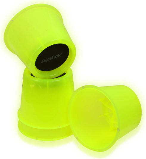 Slipstick CB643 3” Lift Glow in The Dark Bed Risers/Furniture Risers – Adds 3 inch Height for Under Bed Storage & Shows Bed Location in Dark (Set ...