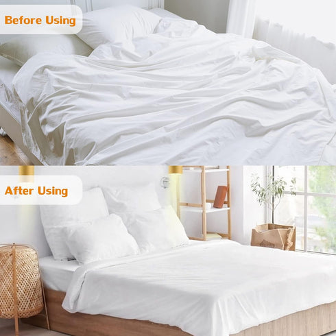 Korlon 4 Pack Bed Sheet Clips, Adjustable Heavy Duty Fitted Sheet Straps Clips, Elastic Sheet Suspenders Fasteners for Bed Mattress Cover Sofa Cus...