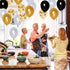Black and Gold 30th Birthday Decorations Banner Balloon, Number Foil 30 Balloon, 30 Years Old Birthday Decoration Supplies...