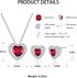 SISMIURRA Necklace and Earrings Set Sterling Silver Plated 5A Cubic Zirconia Teardrop/Square/Heart Pendant Jewelry Set Wedding Party Gifts for Gir...