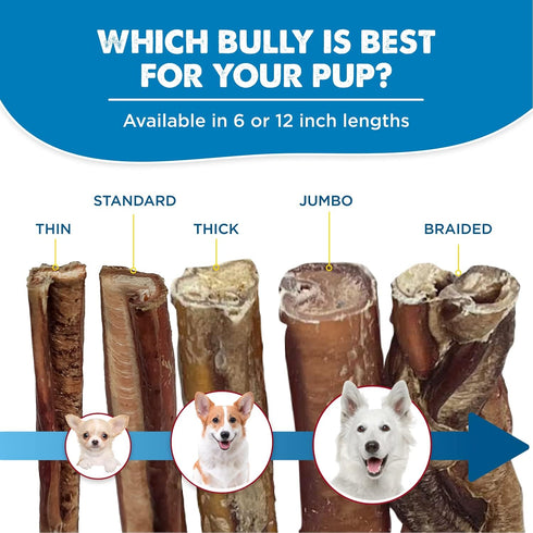 Best Bully Sticks 2-4 Inch Junior Bully Sticks for Dogs - 100% Natural, Grass-Fed Beef, Dog Bully Sticks for Small Dogs, Puppy, Mini Breeds - Grai...