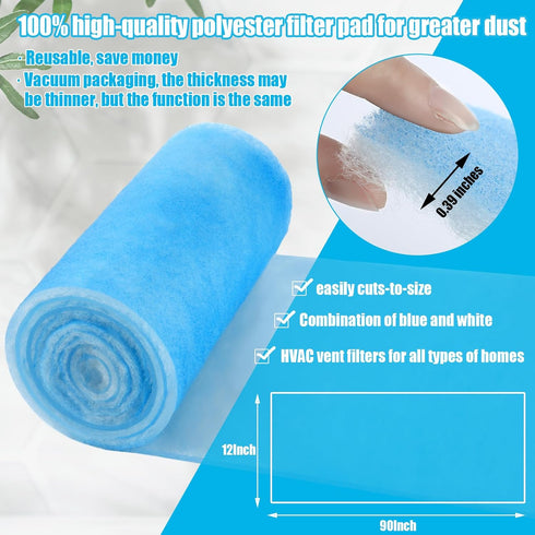 Merv 8 Reusable Air Vent Filter Cut to Fit Electrostatic Floor Vent Filter Washable Replacement Ac Filter Compatible with Most Air Conditioning Fu...