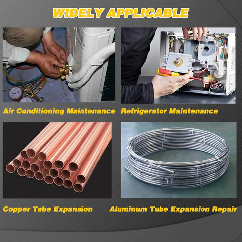 5 in 1 Swage Tube Expander HVAC Repair Tool, Air Conditioner Copper Pipe Expander Swaging Drill Set Copper Tubing Tool with 1/4, 3/8, 1/2, 5/8, 3/...