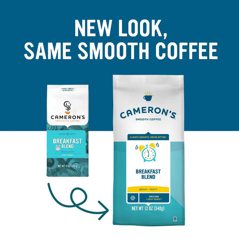 Cameron's Coffee Roasted Ground Coffee Bag, Breakfast Blend, 12 Ounce...