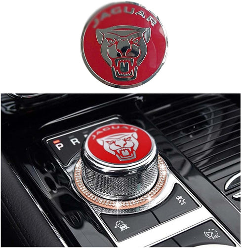 Pursuestar Gear Shift Knob Cover Center Control Switch Decal Trim Sticker fit for Jaguar XFL XE XEL XJ XJL F-PACE F-Type...
