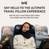 trtl Pillow - Scientifically Proven Super Soft Neck Support Travel Pillow - Machine Washable - Black...