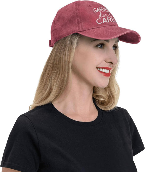 Women’s Garden Hair Don’t Care Hat, Adjustable Vintage Washed Baseball Cap for Mom Aunt...