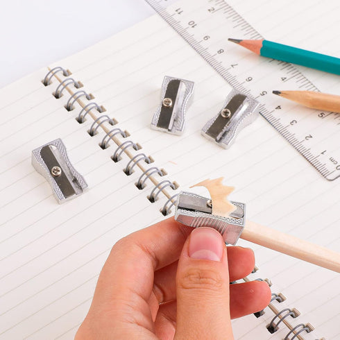 10 Pcs Pencil Sharpener, Handheld Metal Pencil Sharpener, Mini Kids Pencil Sharpening, Sharpen Pencils for Adults and Kids Schools Offices Art (Sl...