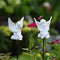 OwMell Set of 2 Decorative Angel Garden Stakes, Small Angel Fairy Garden Angel Ornaments, Cherub Angel Memorial Statue Flower Pot Decorations - Wh...