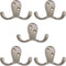 Design House 207761 Wall-Mounted Double Hook for Coat Hat, Towel Robe in Bathroom or Closet Satin Nickel 10-Pack...