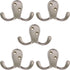 Design House 207761 Wall-Mounted Double Hook for Coat Hat, Towel Robe in Bathroom or Closet Satin Nickel 10-Pack...