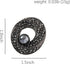 ROFARSO Dark Silver Victorian Style Twist Round Brooch Pin with Black Pearl for Women Dark Gray Rhinestone Crystal Accessory for Wedding Party Gif...