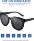 Black Polarized Clip On Sunglasses Over Prescription Glasses for Men Women, Fit Over Eyeglasses Trendy Shades...