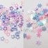 LuckForever 2 Boxes Chunky Glitter Flakes Heart Star Clover Leaf Snowflake Iridescent Blue Glitter Sequins Charms Resin Slime Crafts Nail Art Deco...