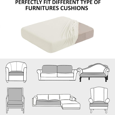 Water Repellent Sofa Seat Cushion Covers High Stretch RV Dinette Seat Covers for Chair Cushion, Furniture Protector Slip Cover for Settee Seater R...