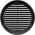 Vent Systems 6'' Inch Black Soffit Vent Cover - Pack of 5 - Round Air Vent Louver - Grille Cover - Built-in Insect Screen - HVAC Vents for Bathroo...