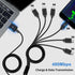 Poyiccot Micro USB Splitter Cable, Multi Micro USB Charging Cable, 6 in 1 Micro USB Charger Cable, USB 2.0 Type A Male to 6 Micro USB Male Y Split...