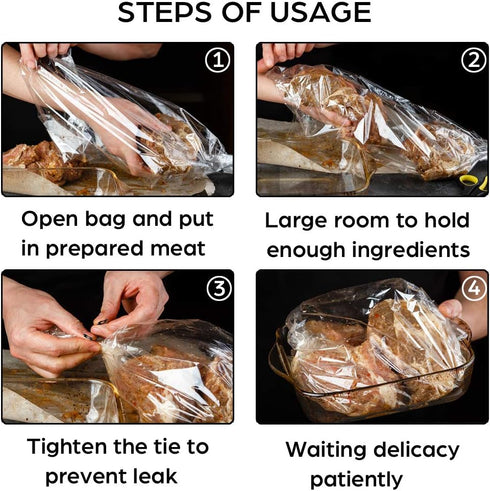 Oven Cooking Bags Large Size Turkey Roasting Baking Bag For Meats Ham Ribs Poultry Seafood, 21.6 x 23.6 Inch - 10 Bags Total(Pack of 1)...