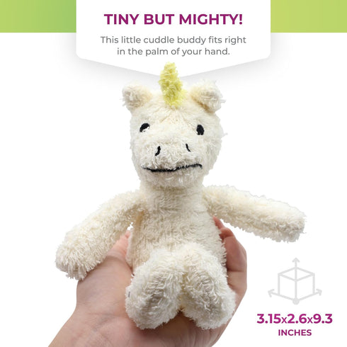 Thermal-Aid Zoo - Mini Microwavable Stuffed Animal - Plush Toy and Hot Cold Pack - Juno The Unicorn - 3.15 x 2.6 x 9.3 in...