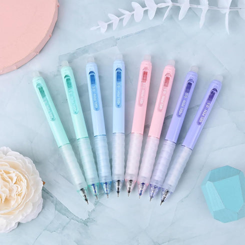 8Pcs Retractable Erasable Gel Pens, Make Mistakes Disappear, Blue & Black Ink Pen for Drawing Writing Planner and Crossword Puzzles, No Smudge on ...