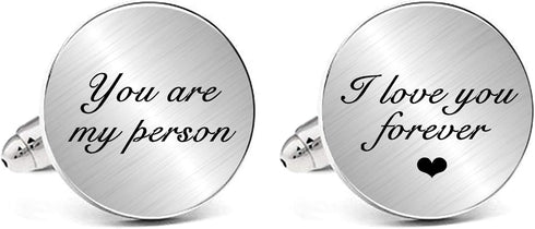 JUPPE Father of The Bride Cuff Links Tie Bar Set Personalized Wedding Cufflinks Gift for Dad Groom Father Husband...