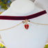 14K Gold Plated Red Heart Cross Velvet Double Choker Necklace for Women Goth 90s Chokers Aesthetic Necklace Gothic Jewelry Bow Kawaii Chocker Acce...