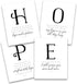 Scriptionery HOPE Christian Wall Art Set of 4 | Black and White Bible Verse Prints | Faith-Based Scripture Decor for Entryway, Prayer Room, Living...