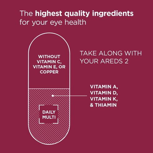 Viteyes Classic AREDS 2 Companion Multivitamin Supplement, Comprehensive Multivitamin Formula for AREDS 2 Users, 30 Capsules, Companion Caplet...