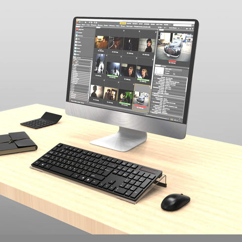 Acrylic Tilted Computer Keyboard Stand for Ergonomic Typing, Keyboard Tray Holder with Silicone Non-Slip Case, Clear...