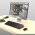 Acrylic Tilted Computer Keyboard Stand for Ergonomic Typing, Keyboard Tray Holder with Silicone Non-Slip Case, Clear...